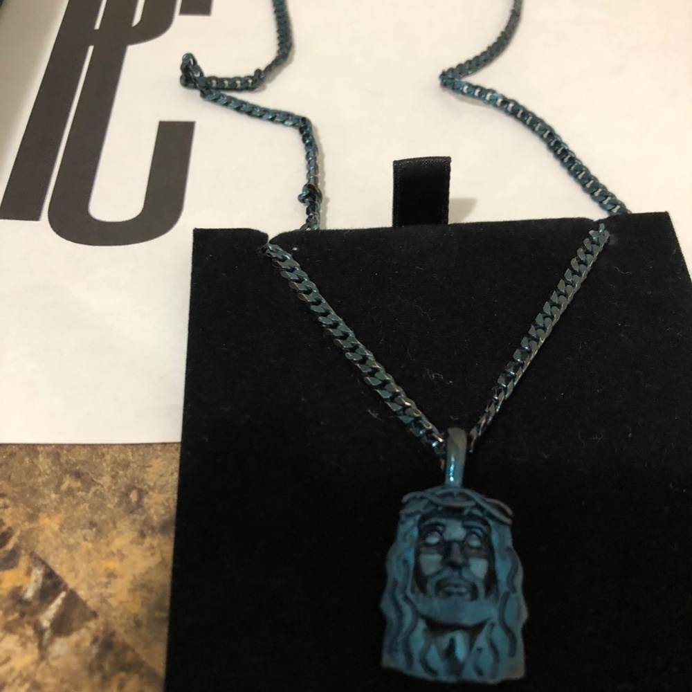 424 On Fairfax Azur Blue "Messiah" Necklace 1 of 1 - Picture 7 of 10